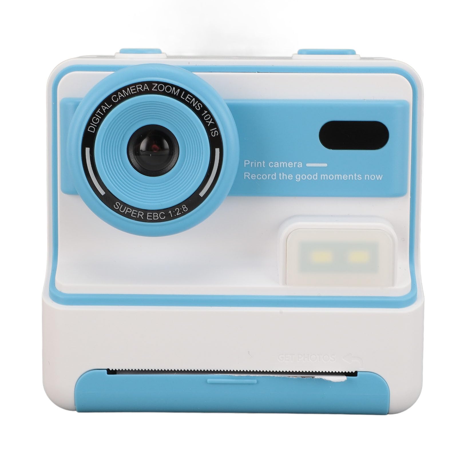 48MP Dual Lens Print Camera, Colorful Filters, Front and Rear Cameras with Sketch Function, 16X Zoom, 2.4 Inch Screen, Support Timed Photography, Inkless Printing (Blue)