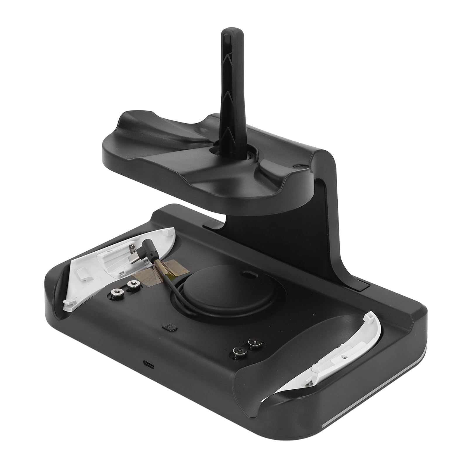 Sxhlseller Stazione di Ricarica Rapida di Tipo C con Supporto per Controller VR, Caricabatterie con Luce RGB per gli Appassionati di realtà Virtuale (BLACK)