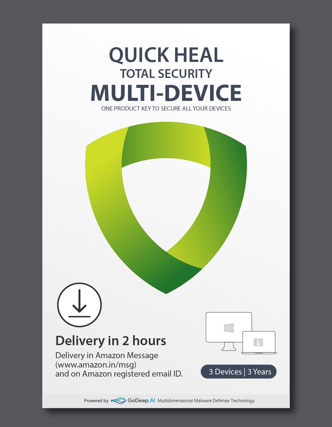 Quick Heal Total Security Multi Device 3 Year 3 Devices (SINGLE KEY) (Email Delivery in 1 Hour – No CD)
