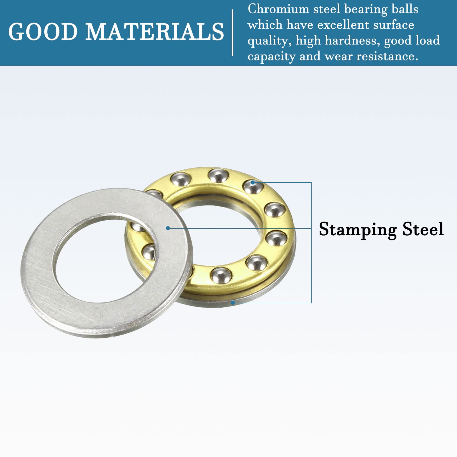 Cuscinetti Spinta Sfera Miniatura - 12x21x5 Mm, Acciaio Cromato, 4 Pezzi, Per Elevatori E Stampi - Foto 11