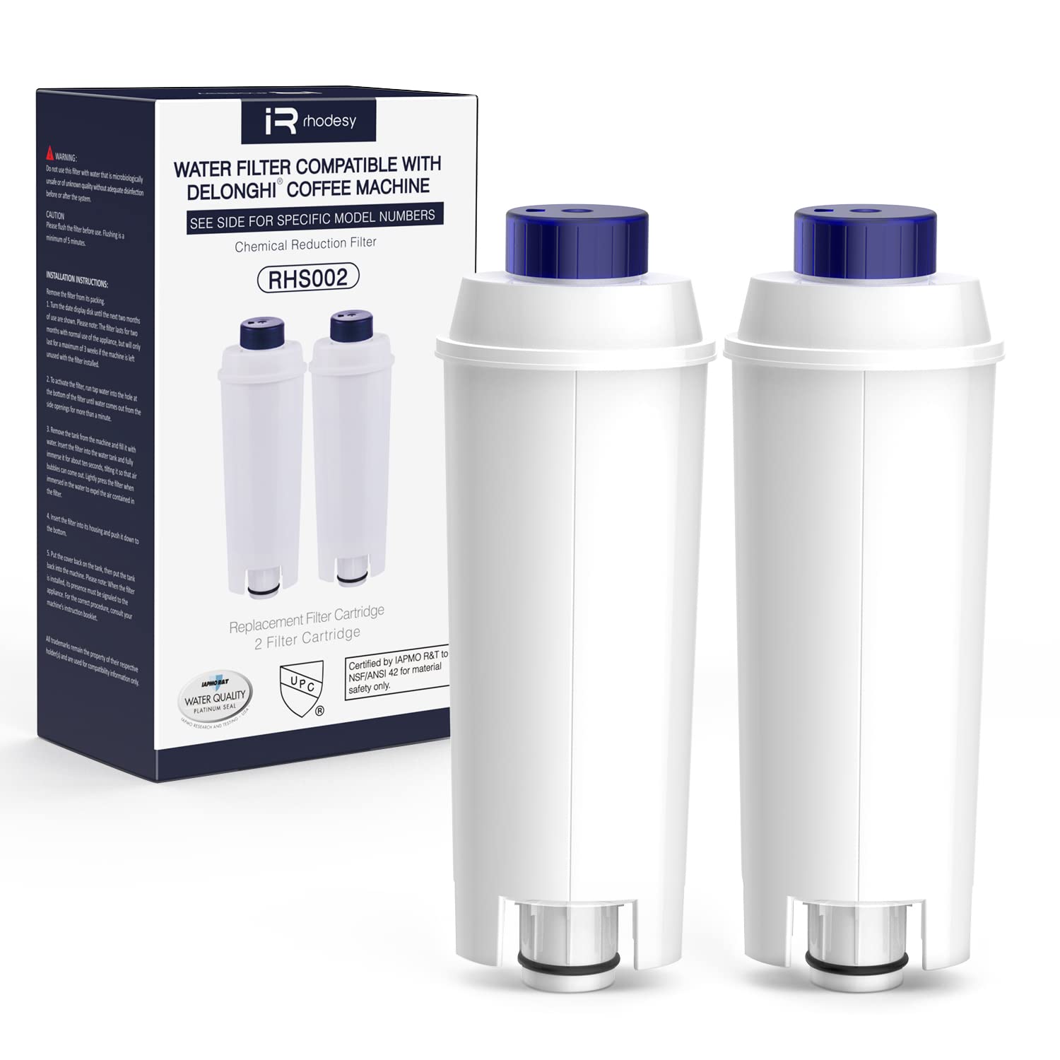 De Longhi Rivelia Ricambio Filtro Acqua 500ml Per Macchine Caffè DeLonghi ECAM ESAM - Compatibile Con SER3017 / DLS C002 Filtro Acqua Ricaricabile Per Caffè Espresso - Foto 8