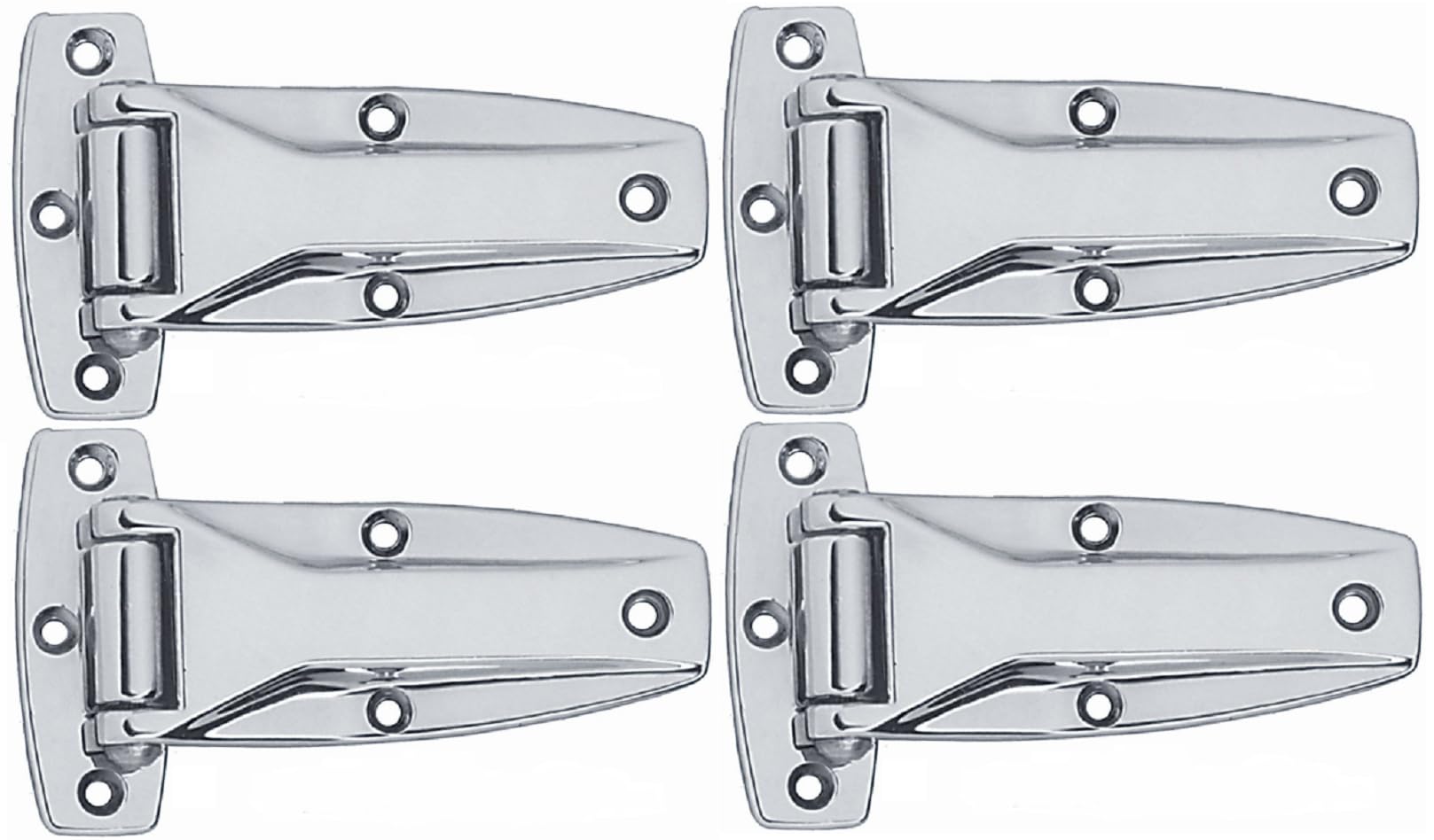 Chrome Smoker Hinge Walk in Refrigerator Cooler BBQ Pit Flush Trailer Parts Bolt (4)