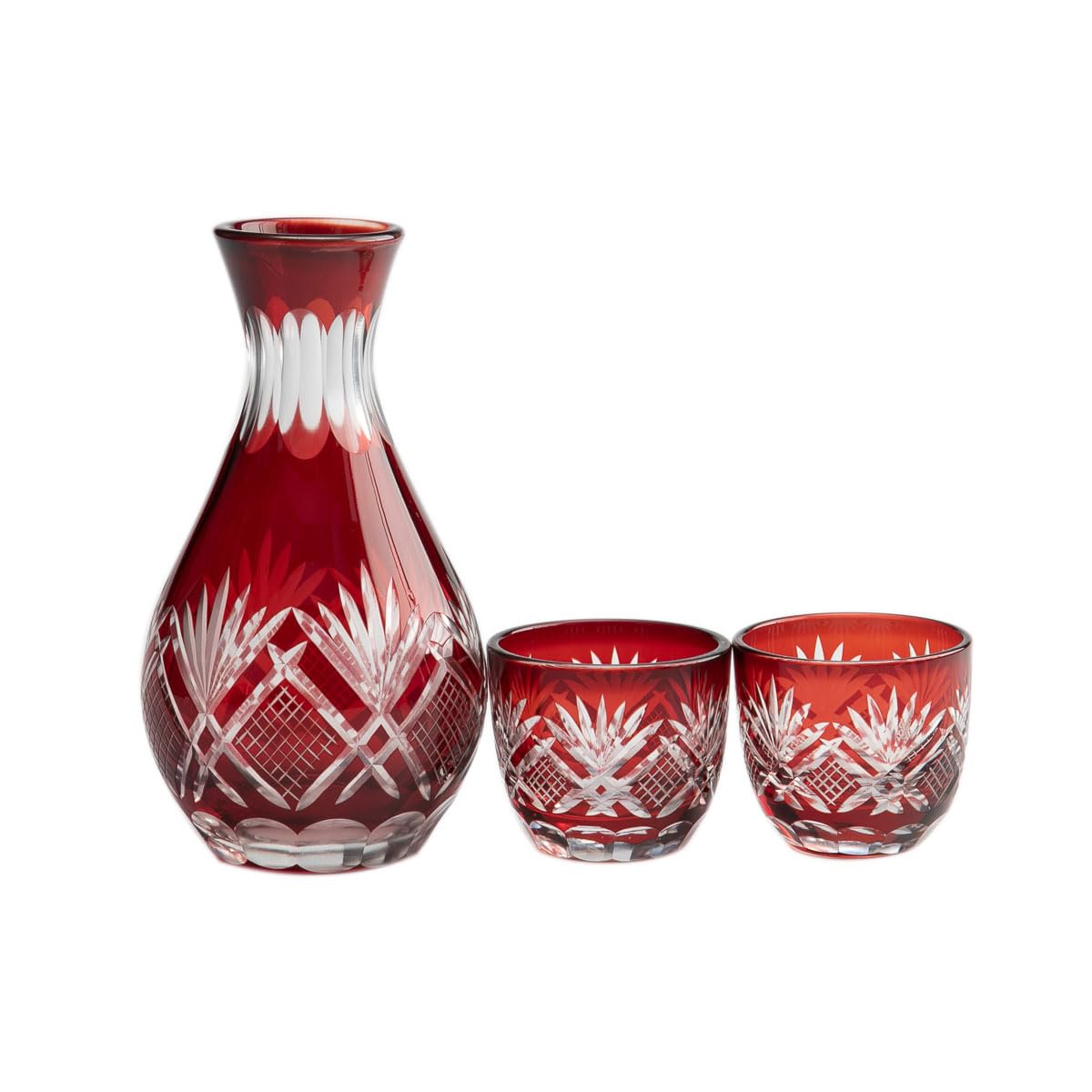 Amazon.co.jp: みよし漆器本舗 切子 グラス 日本酒 おちょこ とっくり 