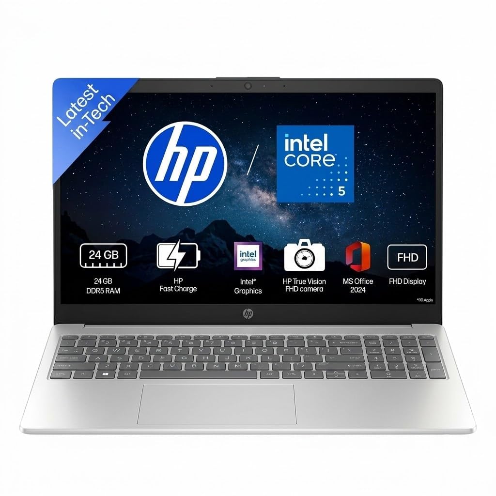 HP 15 Laptop, Intel Core 5 120U (24GB DDR5, 512GB SSD), Micro-Edge, Anti-Glare, 15.6''/39.6cm, Win11, M365* Office24, Silver, 1.59kg, fd0262TU, FHD Camera, Backlit, Dual Speakers-image-44