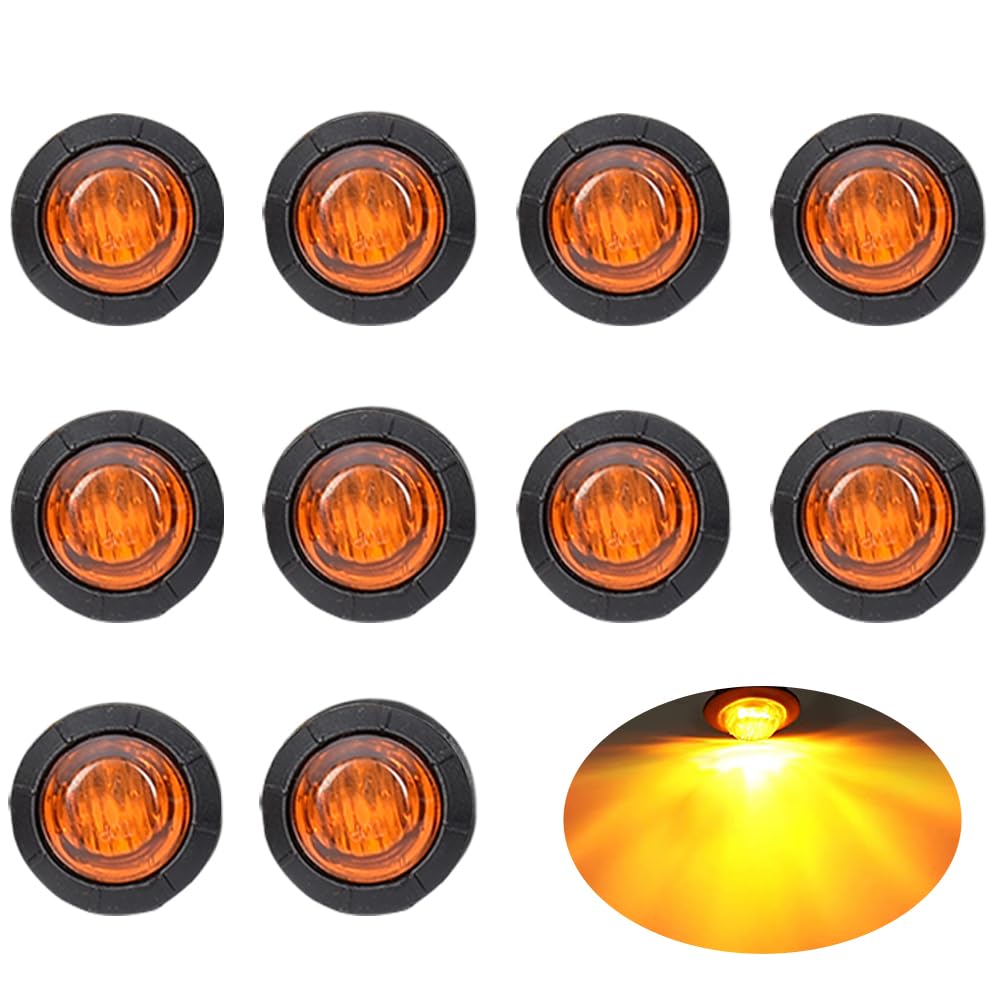 Amazon.co.jp: トラック サイドマーカー 埋め込み LED 12V-24V 丸型 