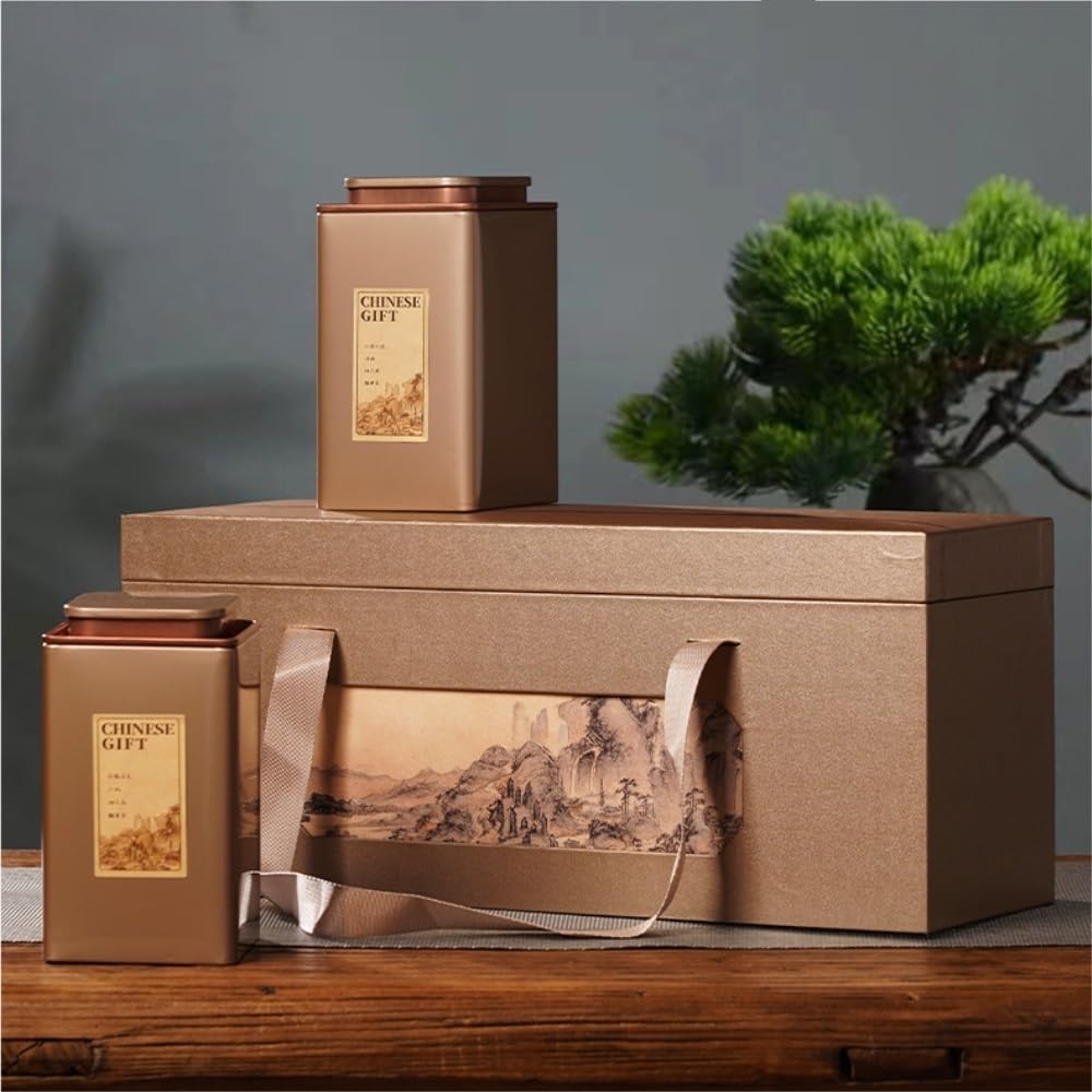 Herbata Coffee Cukistry Retro Kwadratowa puszka luzem pojemnik do przechowywania herbaty puszka uszczelniona puszka zestaw do herbaty podwójna puszka/cztery puszki pudełko na prezent zestaw pusta