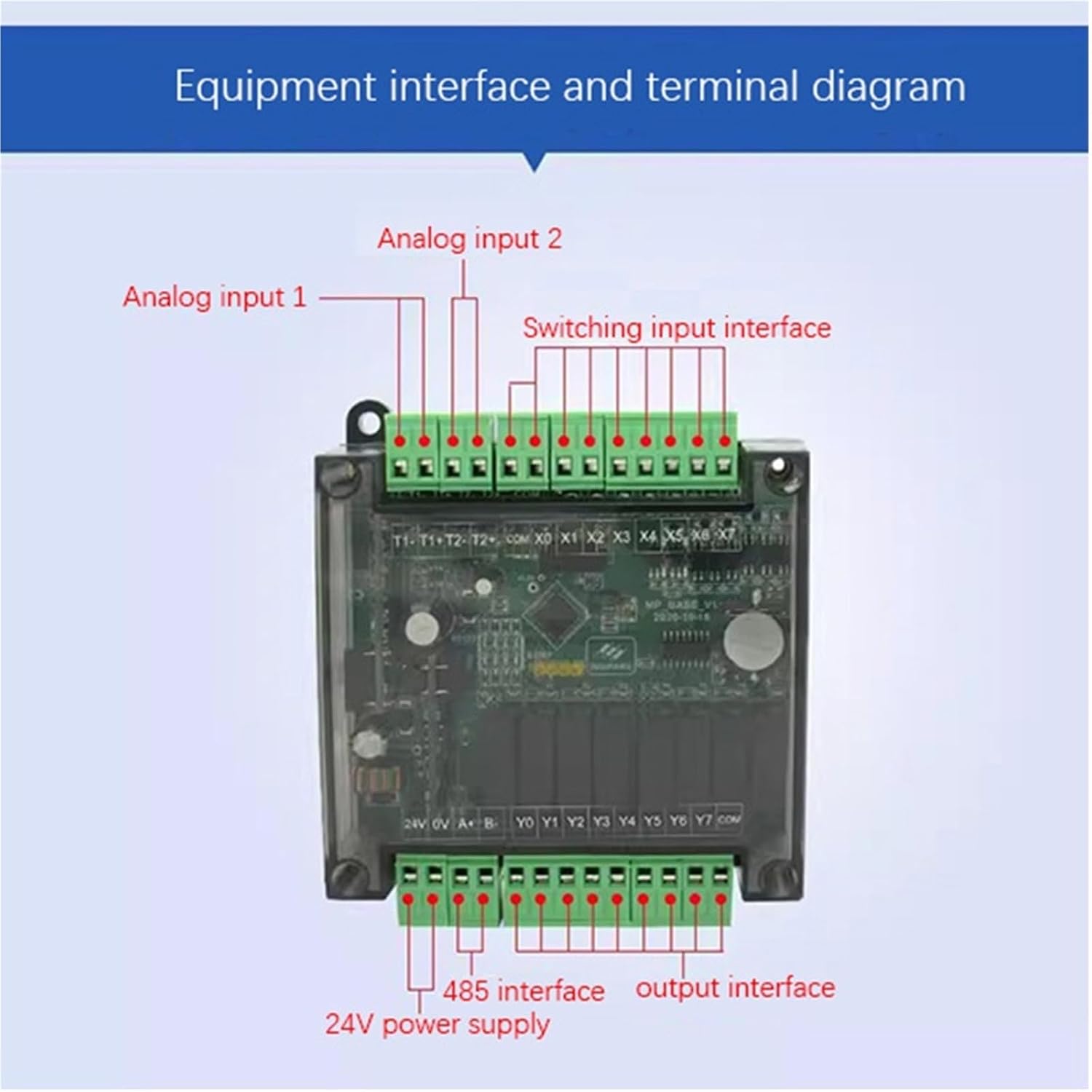 8ウェイネットワークIOコントローラ 24Vスイッチ アナログ数量485 電磁温度時間 ソリッドステートリレー 簡易PLC(Larg