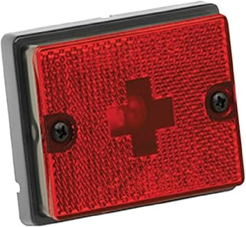 Wesbar Side Marker/Clearance Light with Reflex Lens with Black Stud-Mount Base