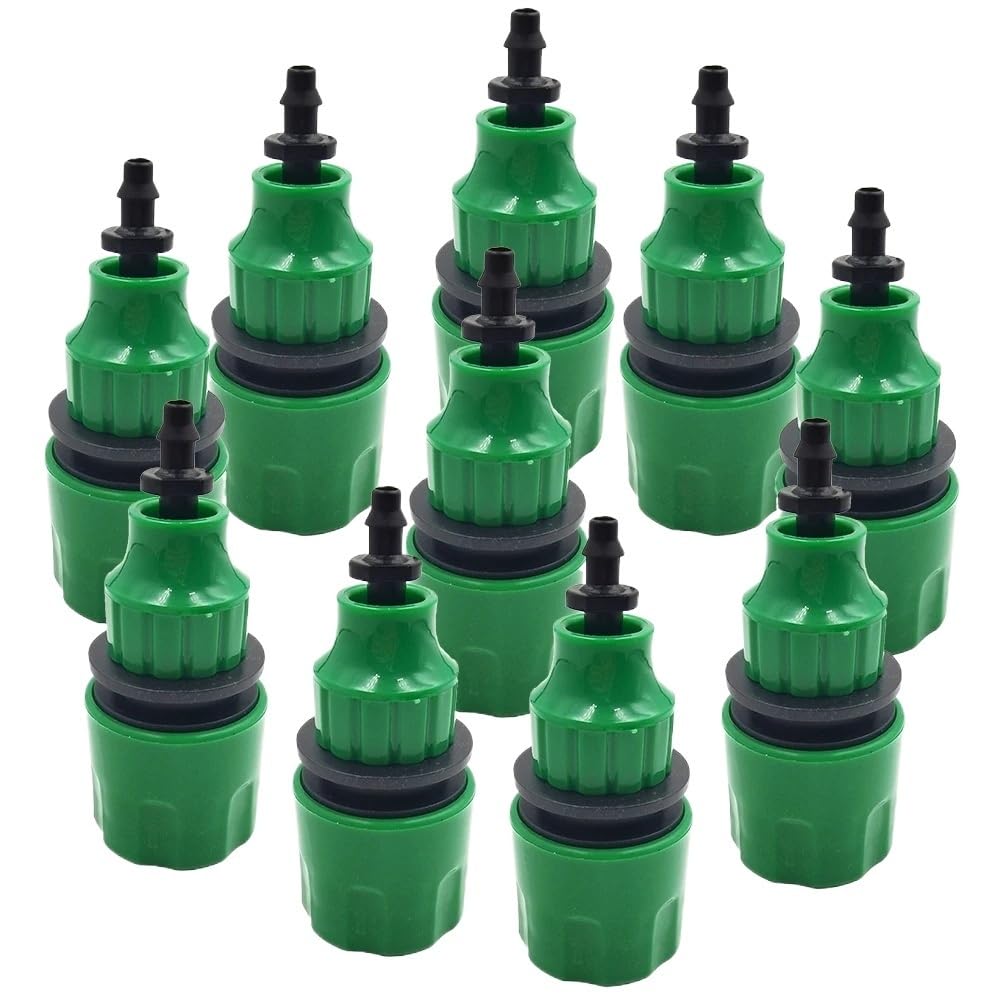 Connettore rapido per tubo dell'acqua in plastica, 5 pezzi, connettore per tubo da giardino, sistema di irrigazione a goccia, parti di attrezzature per irrigazione