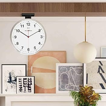 maibo 壁掛け時計 シンプル 直径30cm 電波面掛け時計manbo 文字盤直径30cm 2kg ダブルフェイス