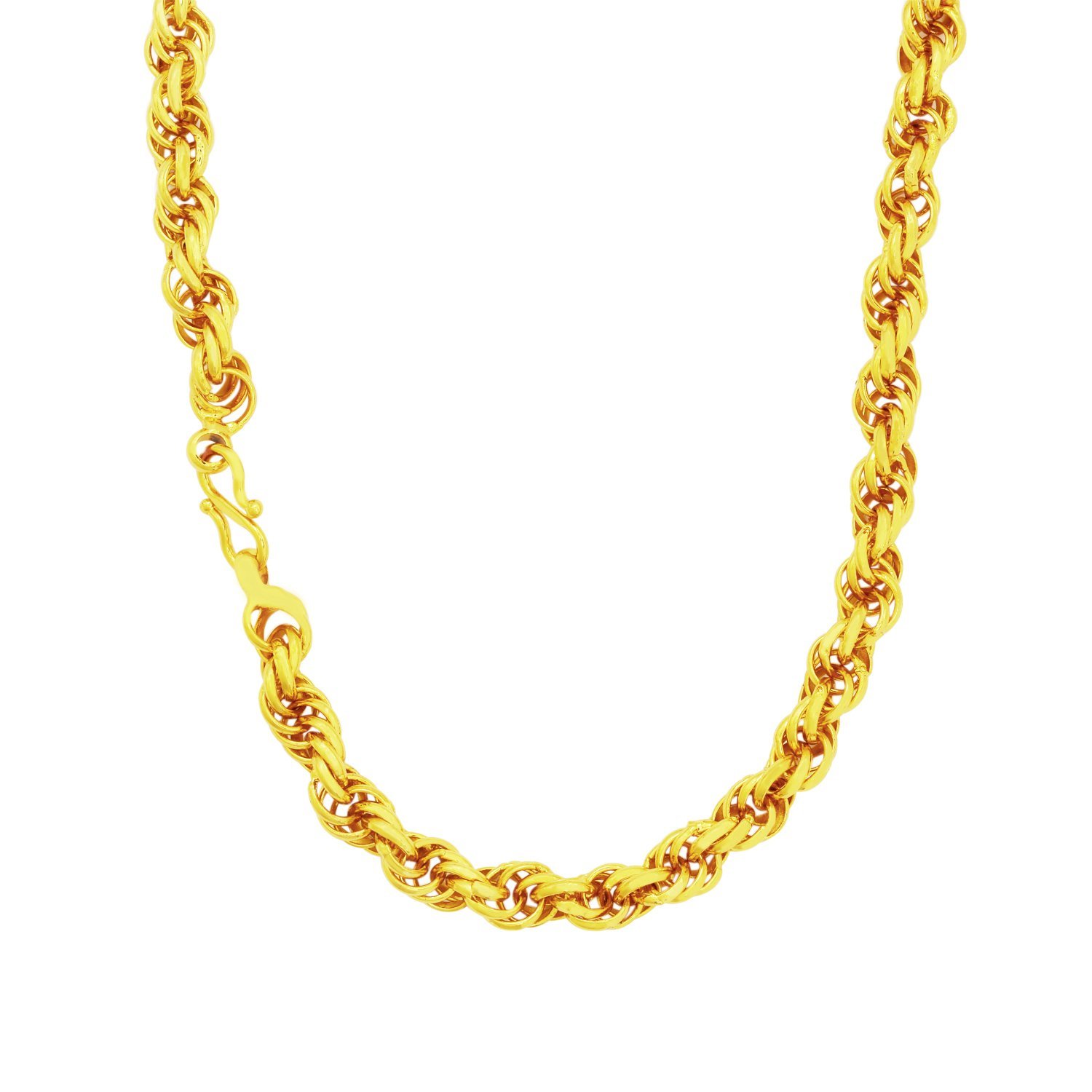 Memoir 24KT Gold plated 24 Inch, 6mm thick Rope design chain for Men and Women (B01EDVM09U) Amazon Price History, Amazon Price Tracker