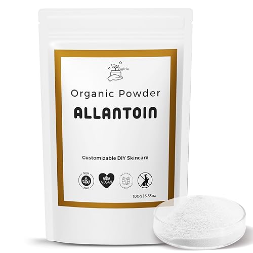 Polvo de alantoína para el cuidado de la piel de bricolaje 99% de pureza, alivia las irritaciones de la piel, hidrata profundamente, minimiza el