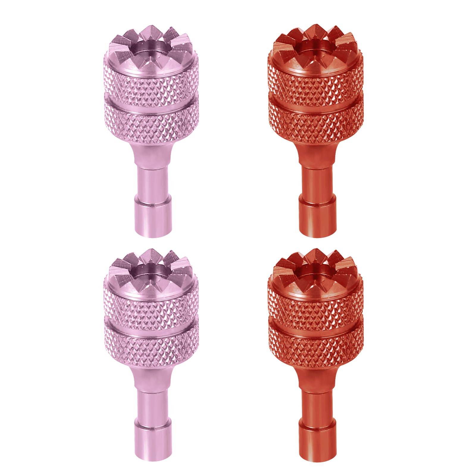 3 Pro/Mini 4 Control Sticks, 4pcs Aluminum Alloy Drone Joysticks for DJI Mini 3/Air 3/Mavic 3 Pro RC & RC 2 Remote Controller Replacement Accessories (Orange, Pink)