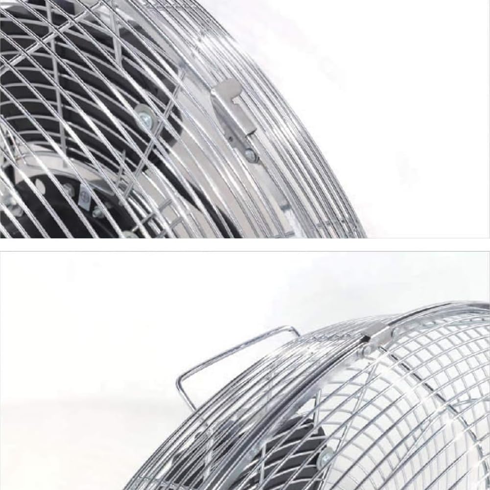Bakaji 2832388 Ventilateur de sol en métal avec pales de 50 cm en aluminium inclinables et moteur à 3 vitesses, puissance 100 W