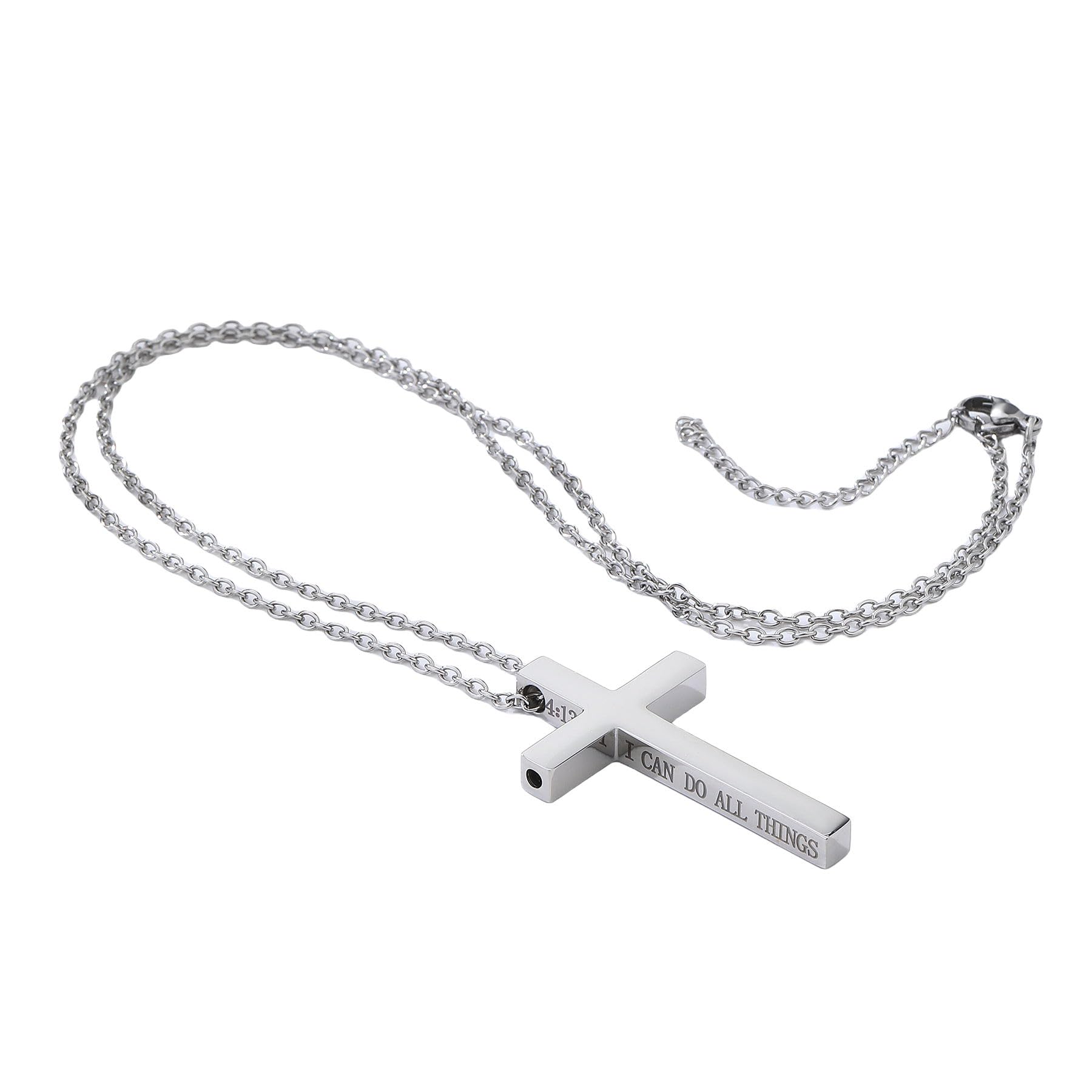 MaxhooCross Breathing Necklace, Silent Meditation Anxiety Necklaces for Women and Men, Anxiety Relief Items