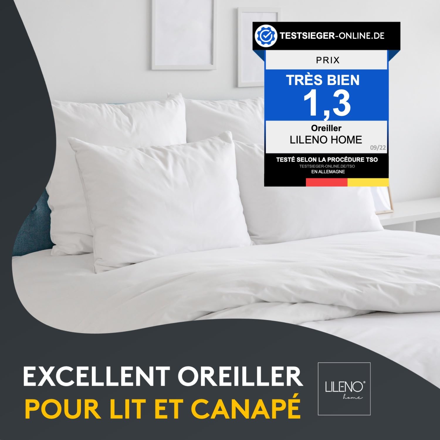 LILENO HOME Lot de 6 de garnissage d'oreiller 40x60 cm - Coussin intérieur Lavable à 40°C adapté aux allergiques - Garnissage en Polyester comme Coussin de canapé, Coussin Cocktail et Oreiller