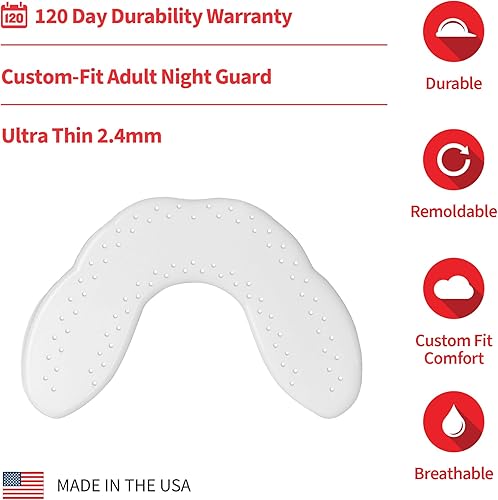 Miniatura 4 de SOVA Max Night Guard - 0.094 in de grosor - Ajuste moldeado a medida - Protege contra rechinar y apretar dientes nocturnos - Sin olor y sabor -