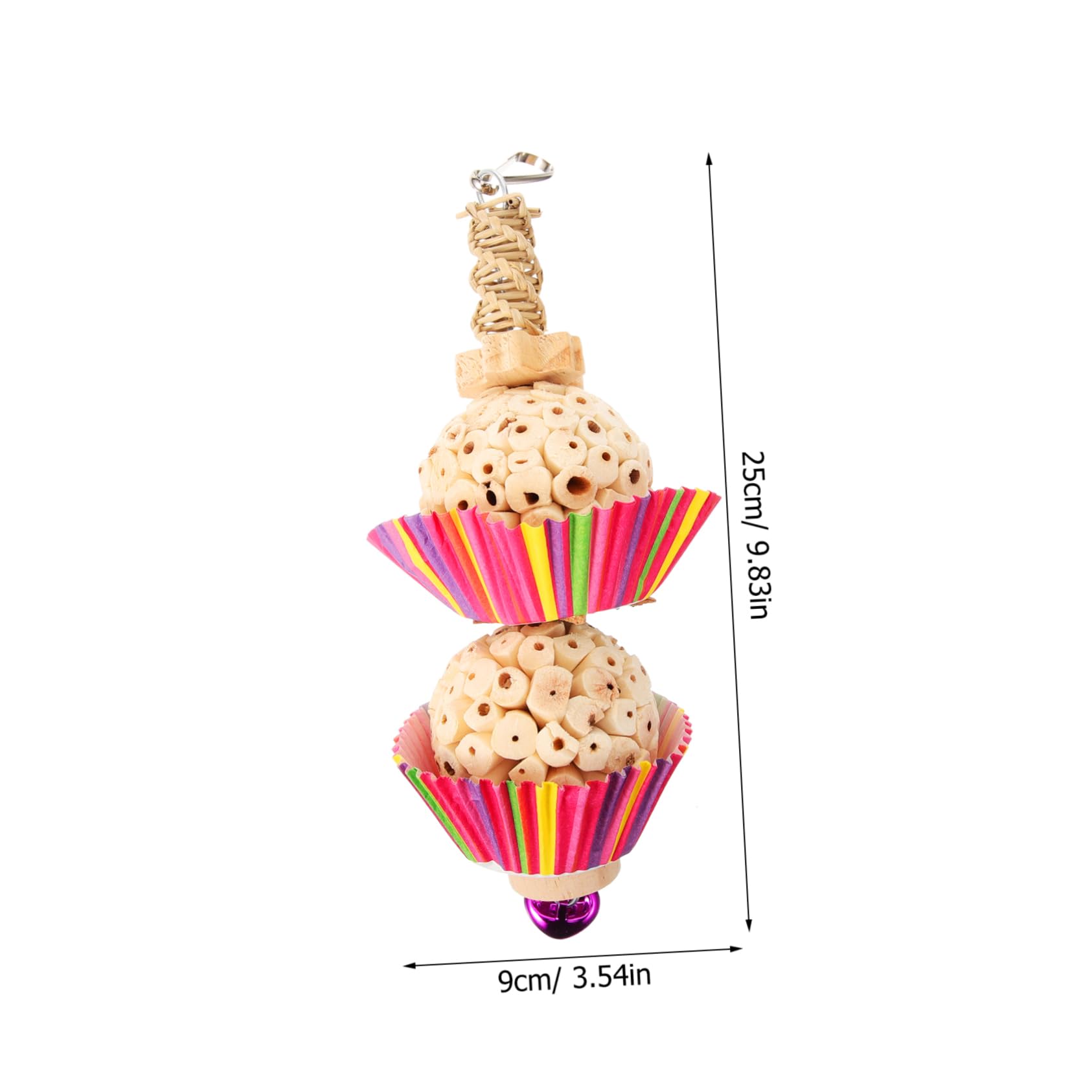 Toddmomy Jouet à Mâcher Suspendu pour Oiseaux Accessoire De Cage pour Perroquets Jouet pour Déchiqueter Et pour Calopsittes Et Perruches