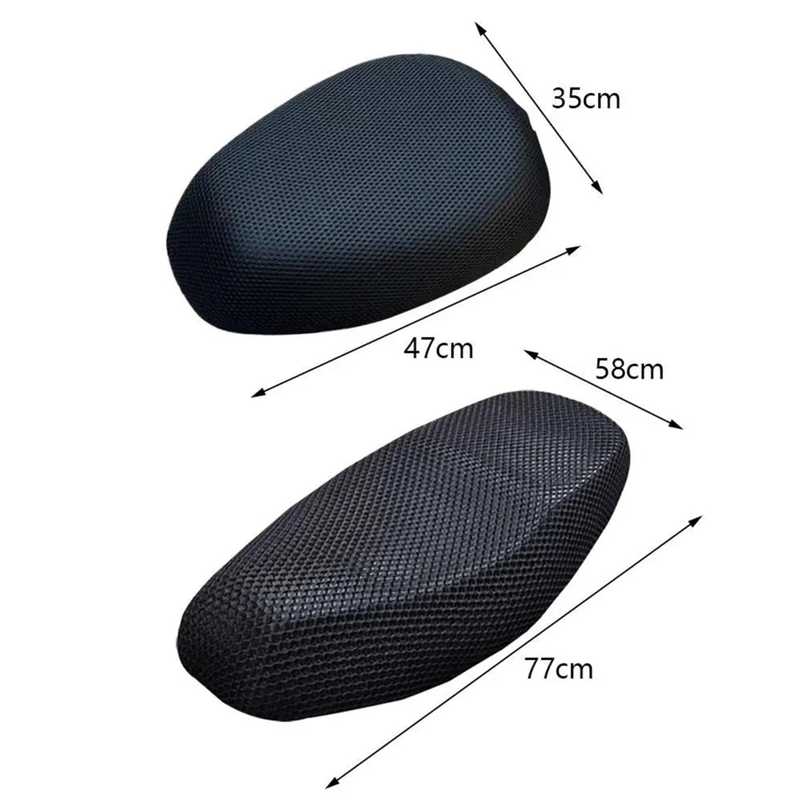 LISTEAM Coprisella traspirante per moto Cuscino Coprisedile Per Moto | Fodere traspiranti per cuscino coprisedile antiscivolo per moto(A 2 PCS)