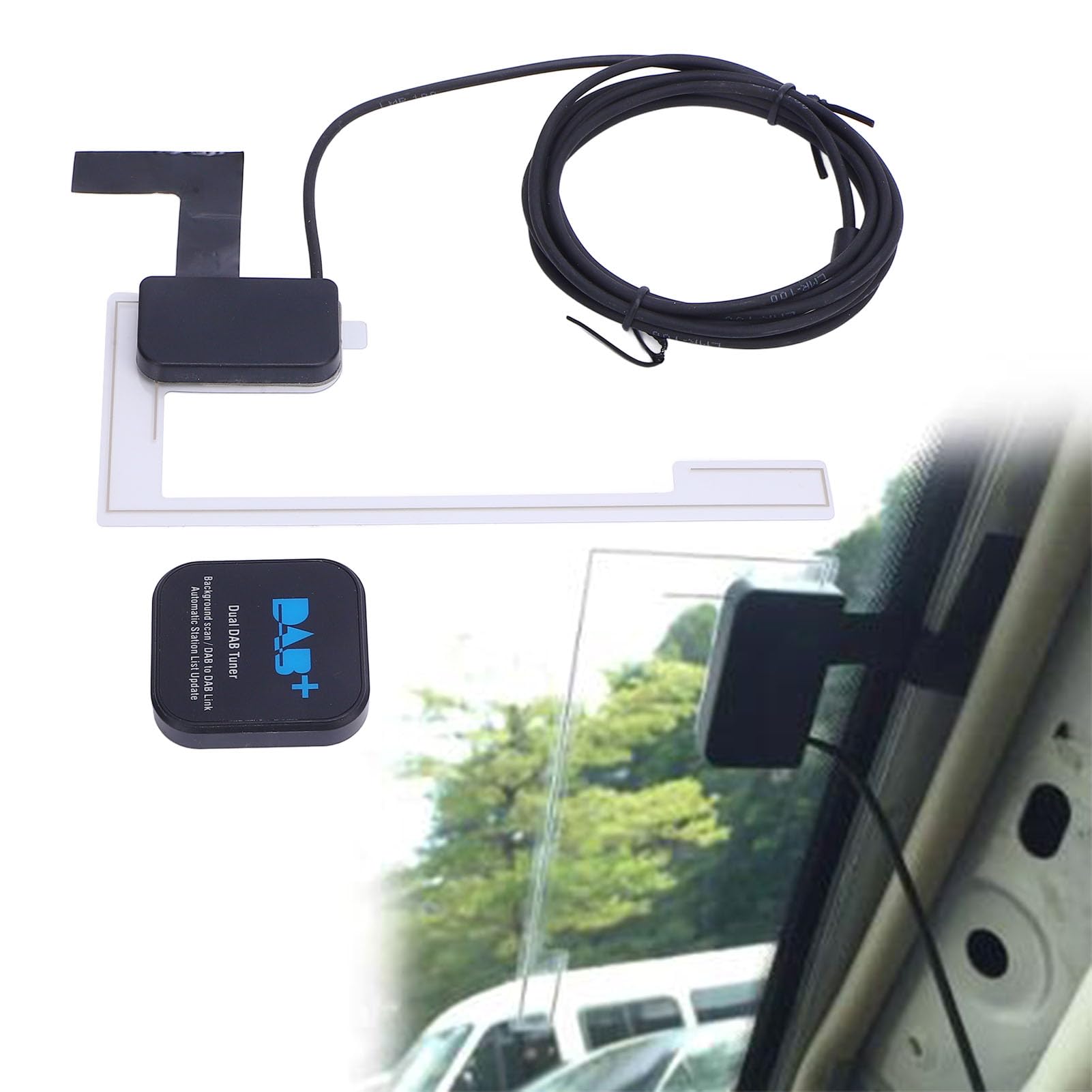 Receptor de Radio Dab para Coche, Adaptador USB de Transmisión Digital con Antena, para Estéreo