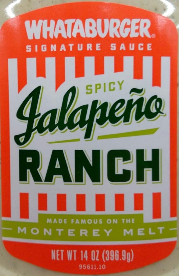 Signature Sauce 14oz-16oz Squeeze Bottle (Pack of 4) Select Flavor Below (Spicy Jalapeno Ranch - 14oz)