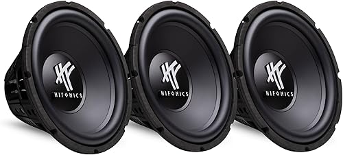 Miniatura 10 de Hifonics Subwoofer de audio para automóvil DVC de 12 pulgadas, 800 W, 4 ohmios, subwoofer de graves (6 unidades)