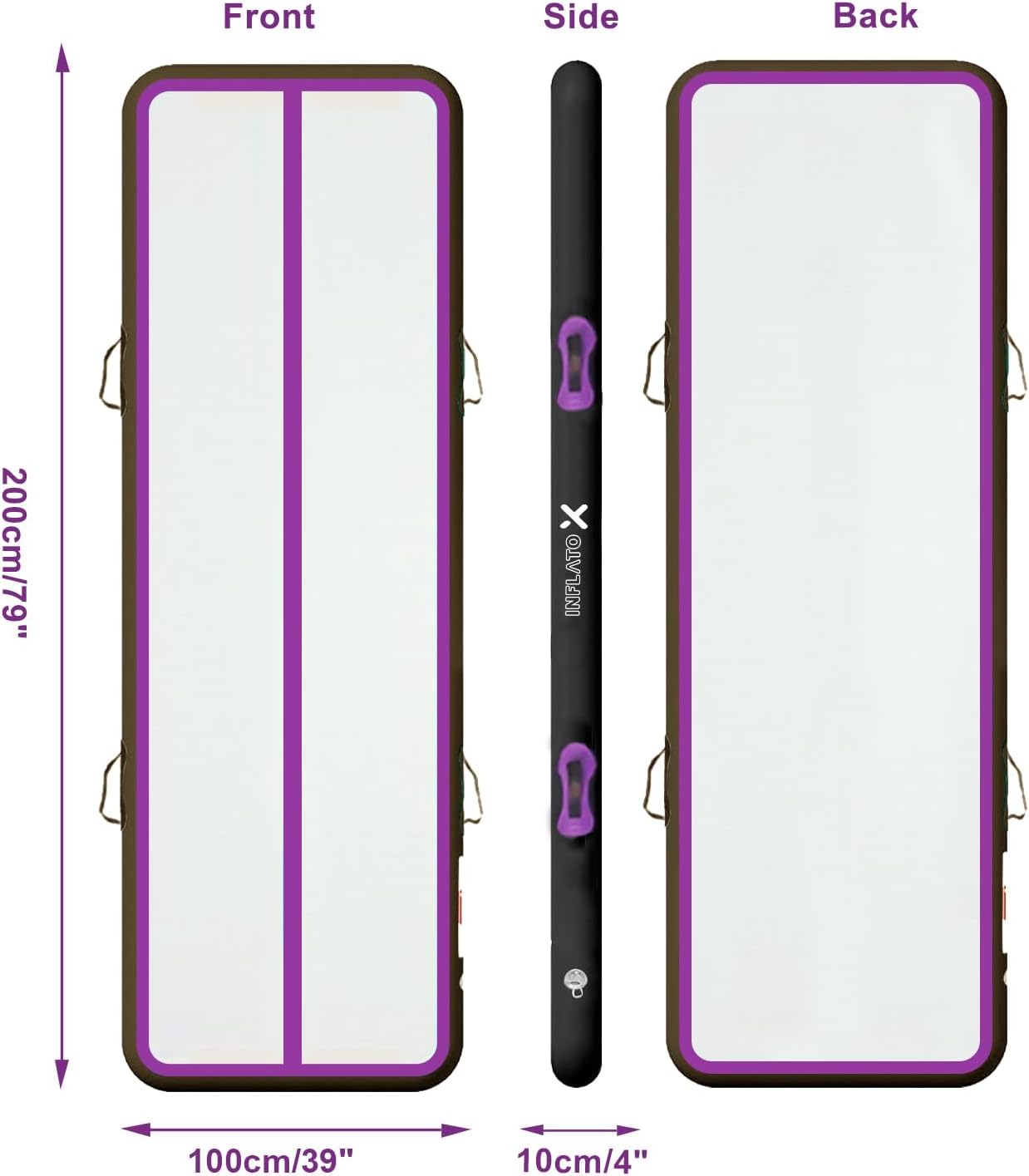 Inflatable Air Gymnastics Mat Training mat Thick tumbling mat with Electric Pump for Home/Gym/Outdoor