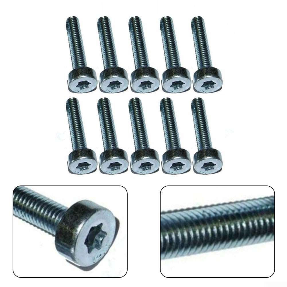 20 Stück T27 Torx 5 mm 25 mm Bolzenschrauben IS-M5 x 25 für 9022 341 1050, langlebige Ersatzschrauben