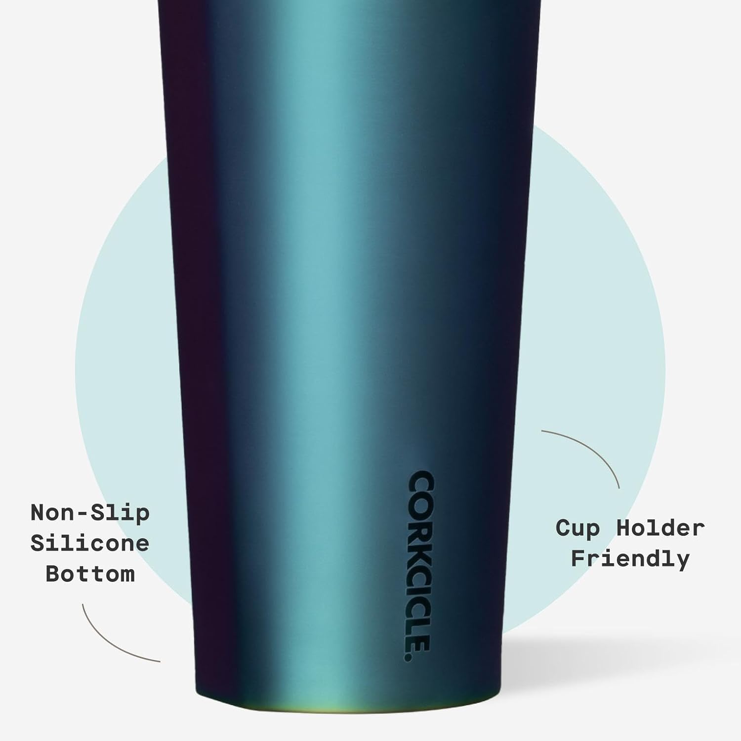 Corkcicle Cold Cup Insulated Tumbler with Straw - Keeps Drinks Cold for 12 Hours - Triple-Insulated Stainless Steel - Leak-Resistant Lid - Summer Drinkware Gift - 24 oz - Dragonfly - Image 5