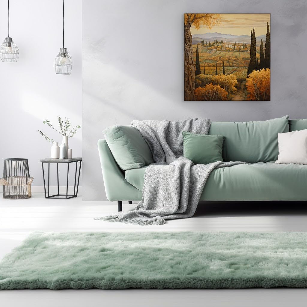 Canvas for Living room. Autumn Whispers in the Italian Countryside: A Journey Through Art and Serenity, 27 x 18 inch Canvas Wall Art - Contemporary Masterpieces - Modern Home Decor