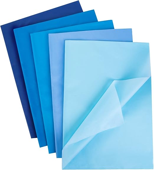 Shindel 200 Sheets Blue Tissue Paper Bulk, 20x28 Inch Wrapping Paper for DIY Crafts, Graduation Decorations, Gift Bags, Flower Bouquets
