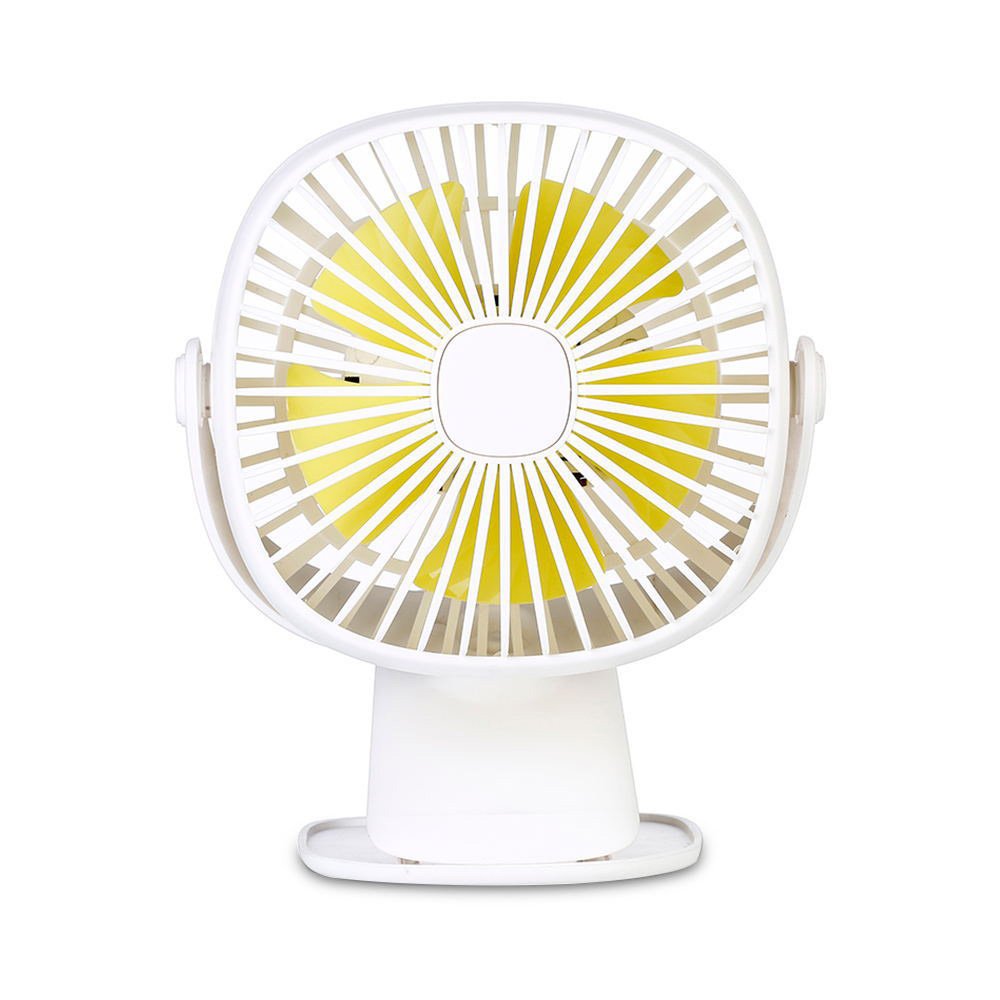 HUAHAT HuaHat SWF02 Electric Personal Fans Handheld Fans Clip Fans Night Light Three Switch Wind Super Quiet Long Standby Built in Rechargeable Li-on Battery USB Line Attached (White)