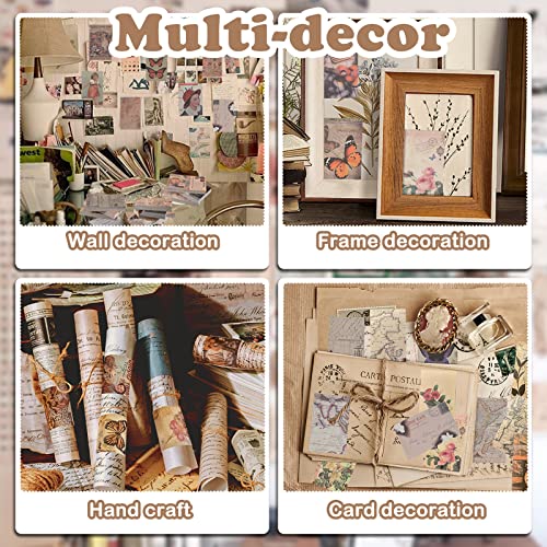 480Pcs Vintage Scrapbooking Supplies, Bsresin Mini Scrapbook Paper For Junk Journal Supplies Aesthetic Vintage, Scrapbooking Embellishments & Decorations Journaling Supplies Diy #TOP5