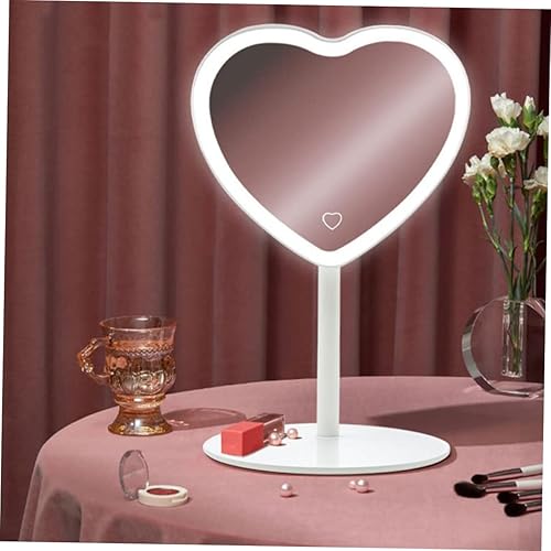 Miniatura 4 de IMIKEYA 4pcs Led Vanity Mirror Small Mirror Hand Held Mirror Tabletop Makeup Mirror Led Beauty Mirror para Maquillaje Led Mirror Double Mirror White