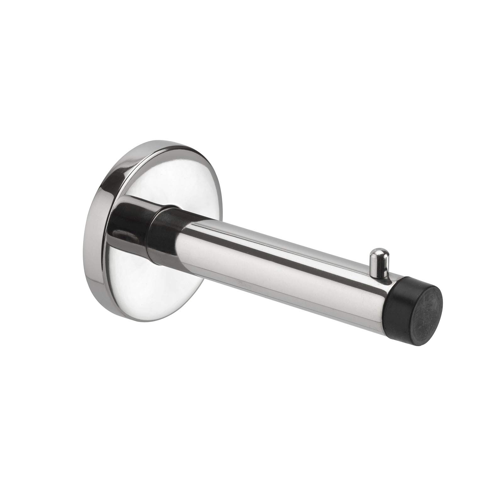 Access Hardware Silver Cubicle Coat Hook With Buffer In A Polished Stainless Steel Finish