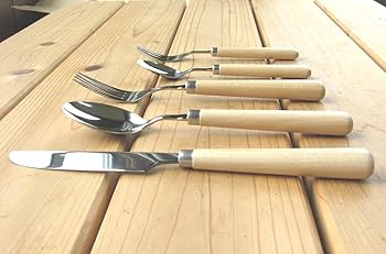 Amazon｜ナガオ 燕三条 ウッド ディナーカトラリーセット 5本