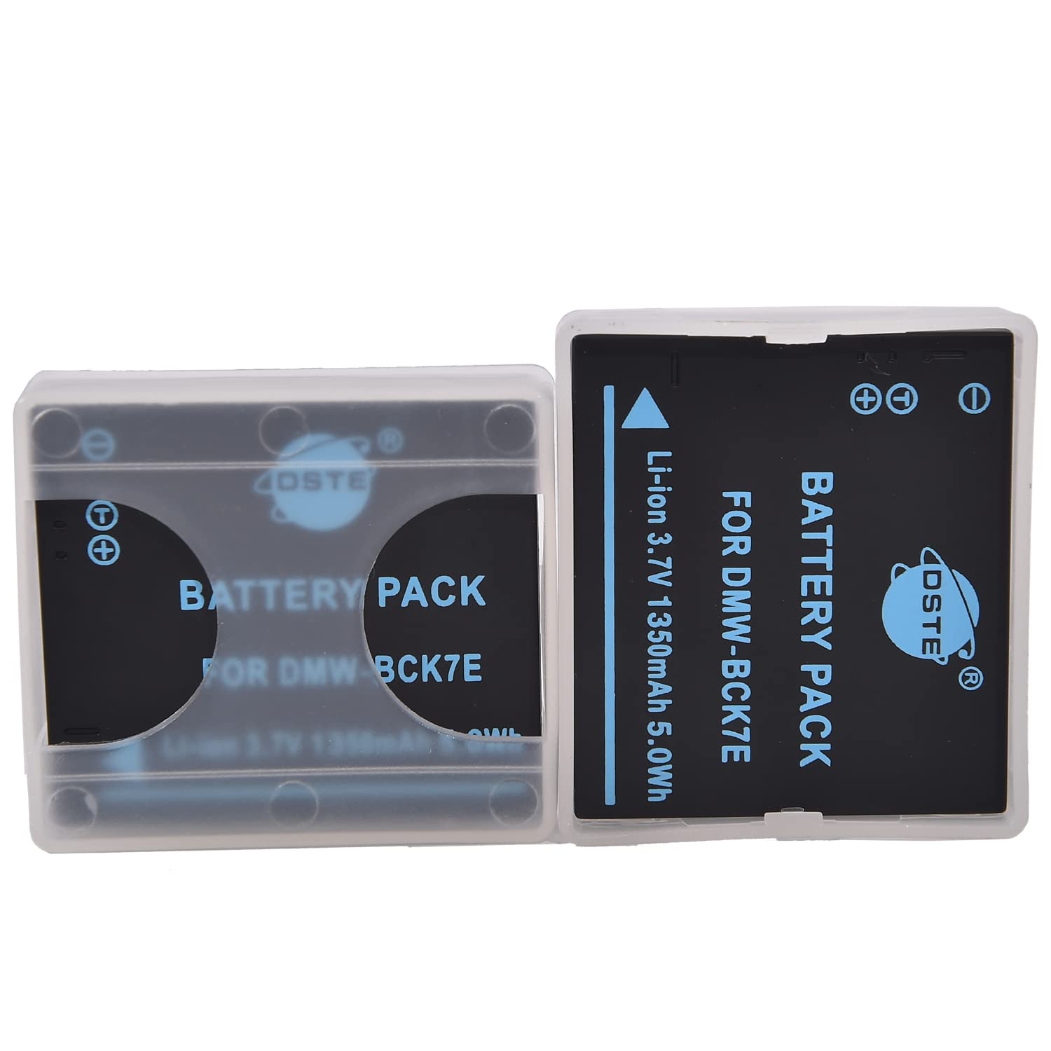 DSTE 2 Batterie Di Ricambio DMW-BCK7 Compatibili Panasonic - 1350mAh Per DMC-FH2, FH4, FH5, FH6, FH7, FH8, FH25, FH27, FS16, FS18, FS22, FS28, FS35, FS37, FS40, TS30 E Molti Altri - 2