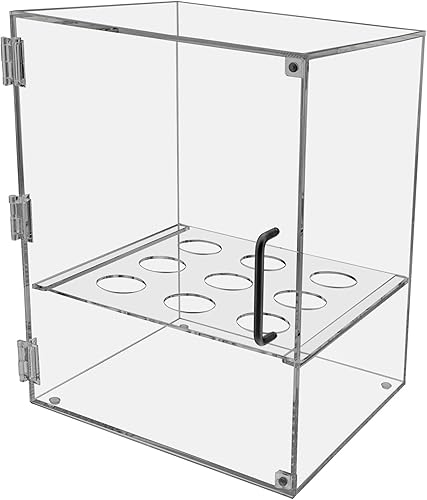 Marketing Holders Armario cerrado para cono de helado para conos de azúcar o waffle, cierre magnético de 9 agujeros y mango plateado