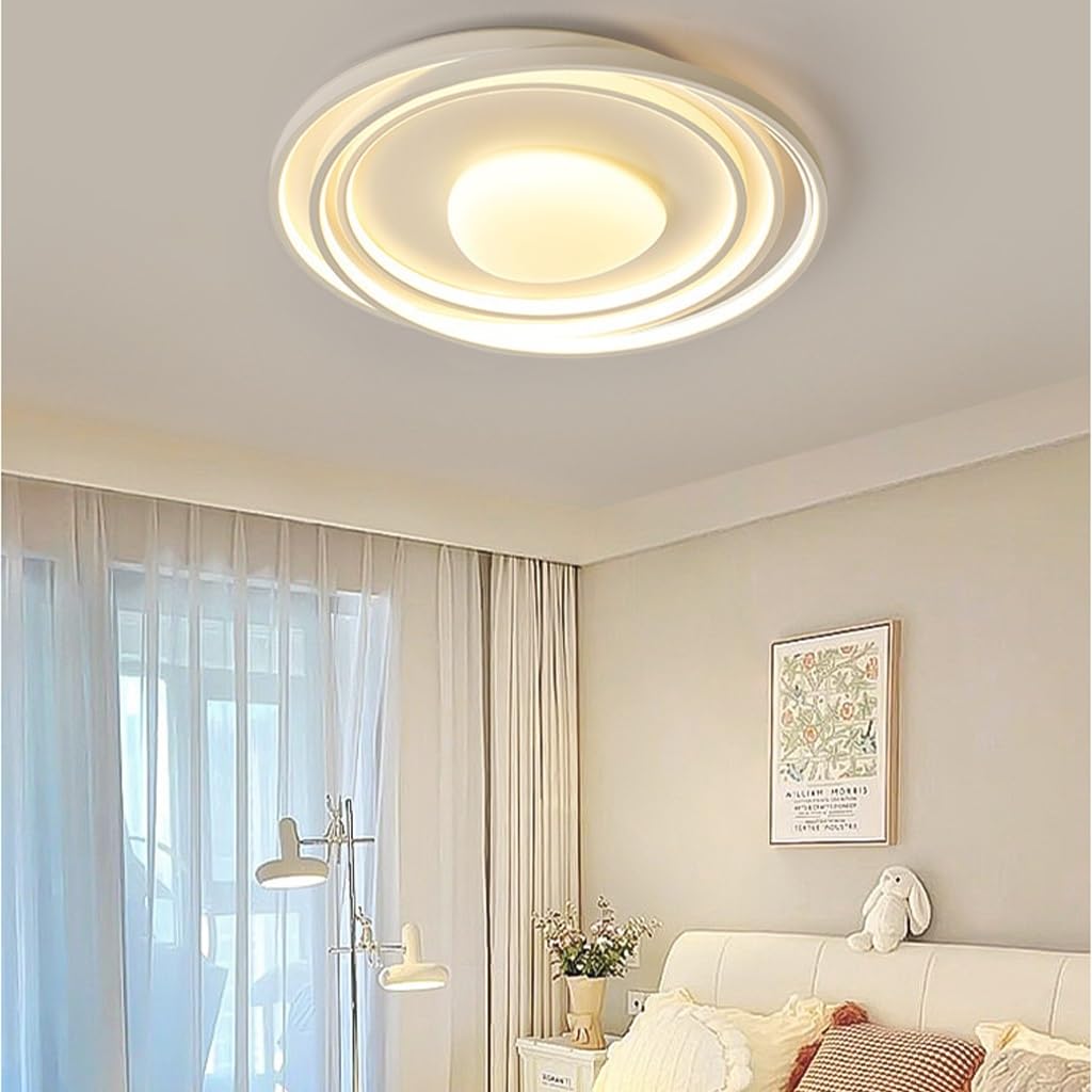 Beiltuga Dimmable Led Ceiling Light with Remote Control Contemporary Ceiling Light Round Acrylic lampshade 3000K-6000K 44W for Living Room Bedroom Kitchen entryway Dining Room or Home Office