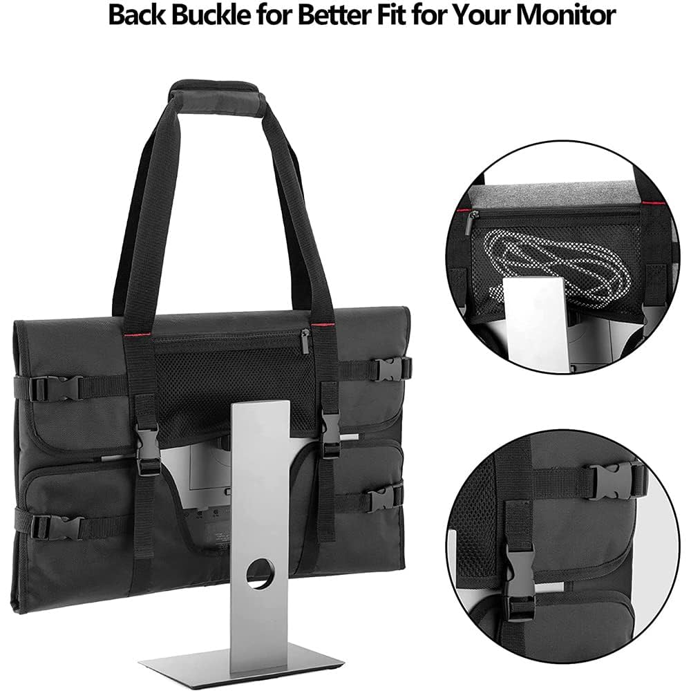 Monitor Carrying Case 24 Inch Padded Travel Bag Hold Up To 2 LCD