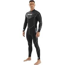 SEAC Sense Black, Mens One-Piece Wetsuit for Snorkeling and Underwater, 3 mm Super Elastic Neoprene