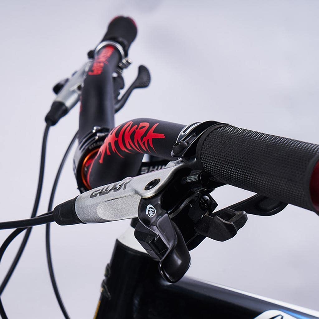 Manillar para Bicicleta de Montaña, Aleación de Aluminio 6061, Manillar Elevado para Descenso, BMX, Ciclismo, Uso Diario Y Ocio, Negro + Rojo