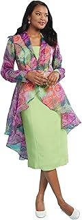 Printed Organza Jacket and Dress Suit - Buy now