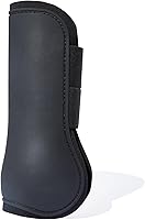 Vista 3 de HORZE Adepto Open Front Tendon Boots Carcasa duradera con forro de neopreno - Negro - Caballo