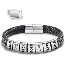 Father's day Gifts 100% Natural Gemstone Bracelets for Men Women,Tiger Eye/Obsidian/Agate/Tibetan Beads 9.1mm-16.3mm Stretch Bracelet Gifts for Dad Gifts for Father Gifts for Husband Him