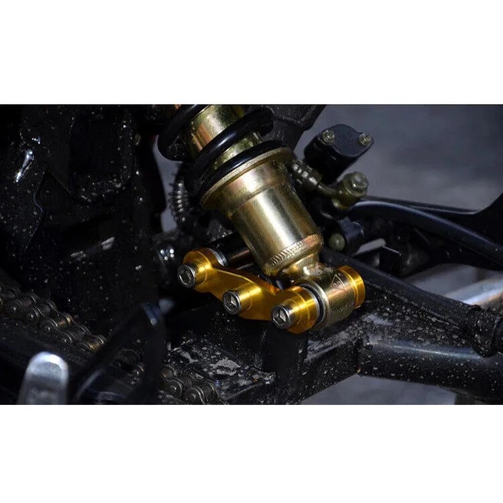 Sospensione per abbassamento ammortizzatore posteriore compatibile con GROM MSX125 SF 2013-2020 LC150 Exciter150 pollici billet moto (rosso)
