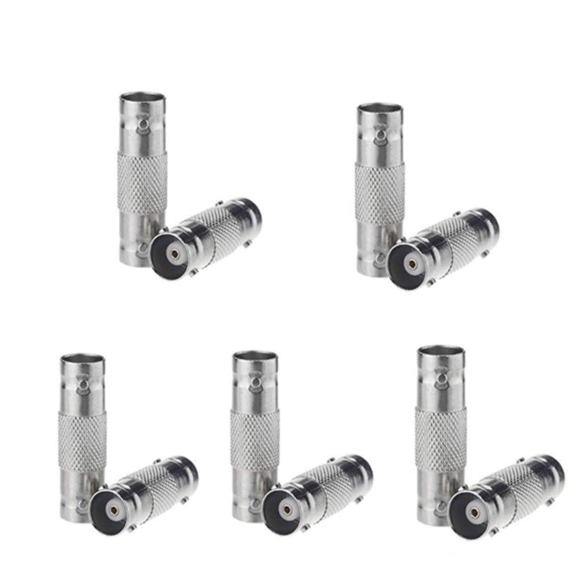 XBWBNC Female to BNC Female F/F CCTV Camera Adapter Straight Connector 10-Pack