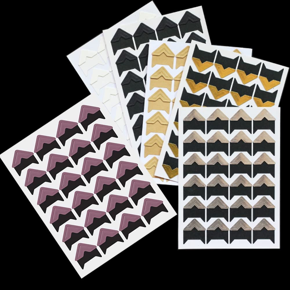 144 Angoli Autoadesivi Per Foto - In Carta Kraft, 6 Colori | Per Album, Scrapbooking E Decorazioni - Foto 2