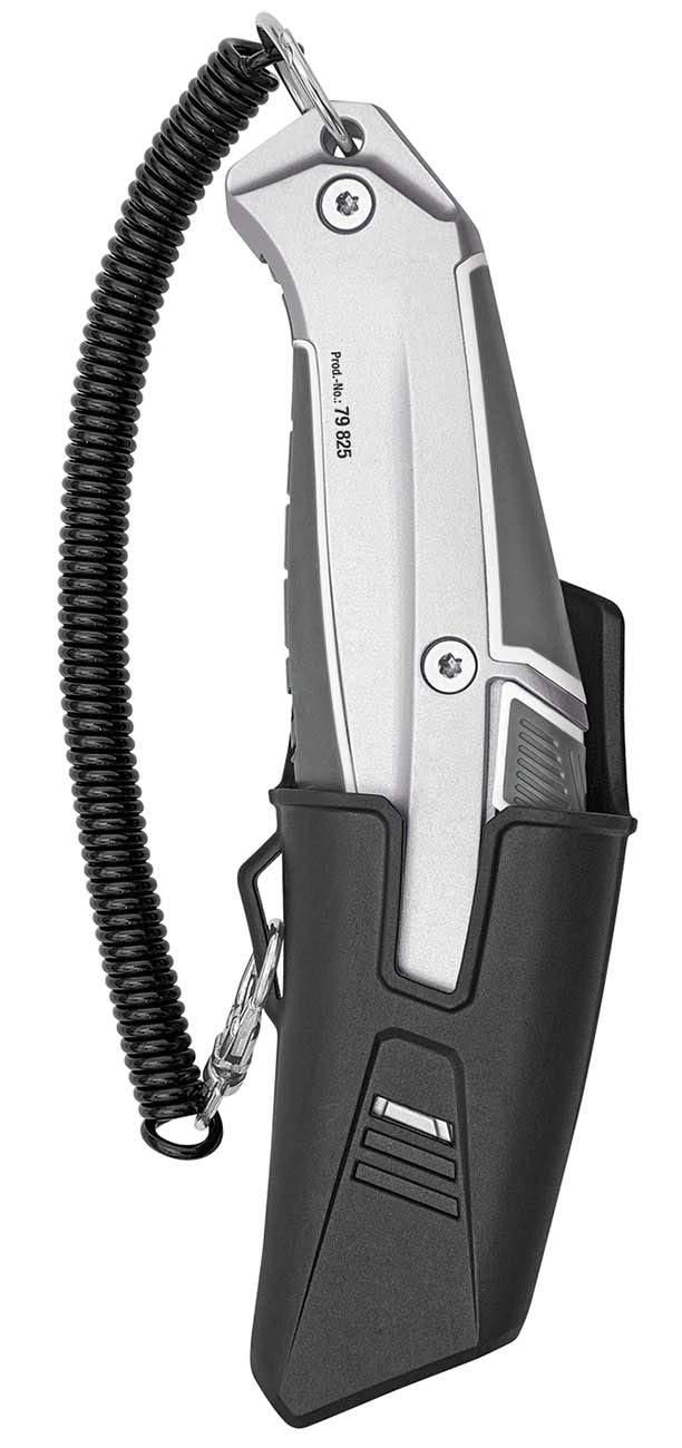 WEDO 79825, Cutter Safety alu Argent/Gris avec 1 Lame en Céramique Cera-Safeline Argent/Anthracite/Blanc