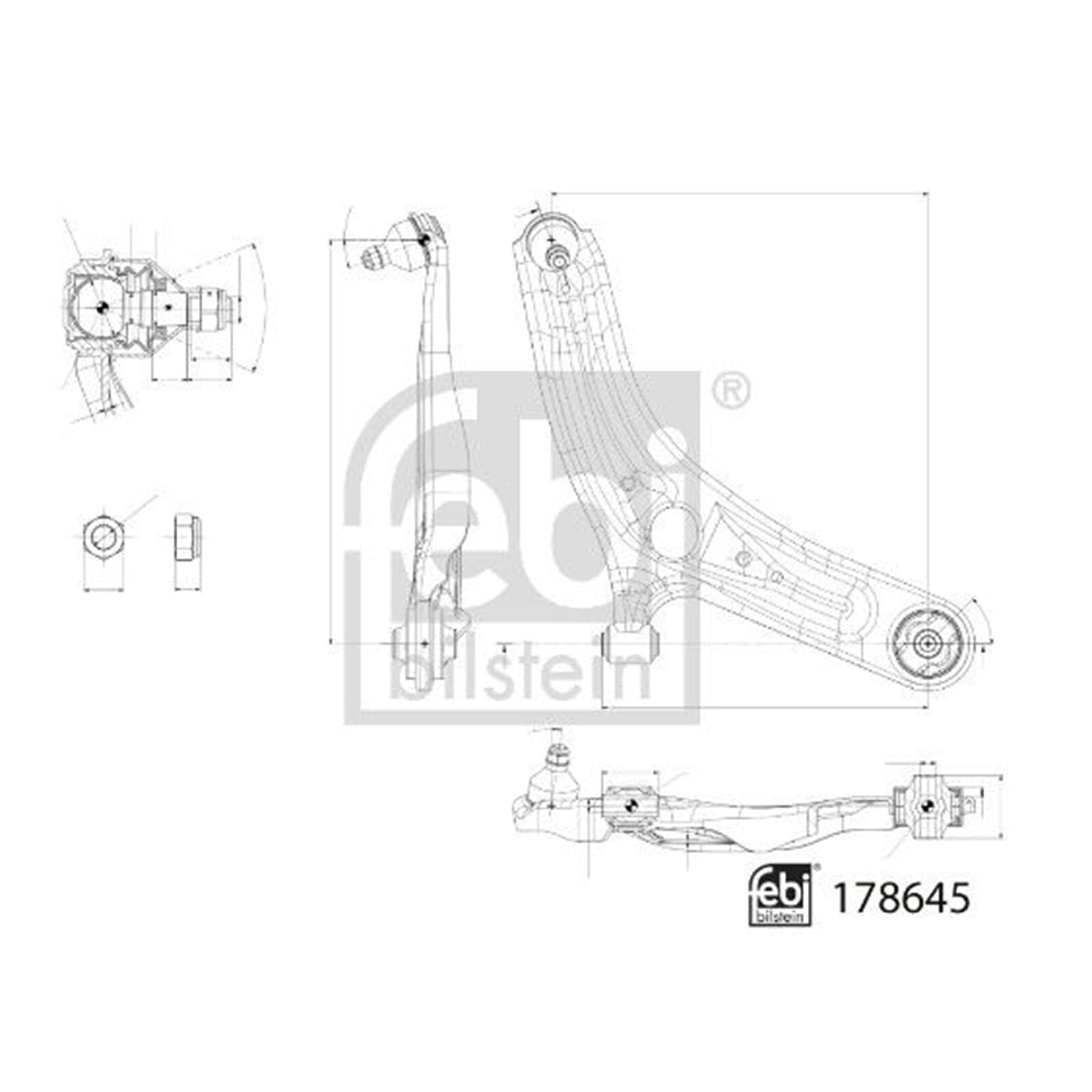 Wahacz Zawieszenia Koła FEBI BILSTEIN 178645 przód prawo | 178645 kompatybilny z ix20 (jc), venga (yn), venga Hatchback Van (yn)
